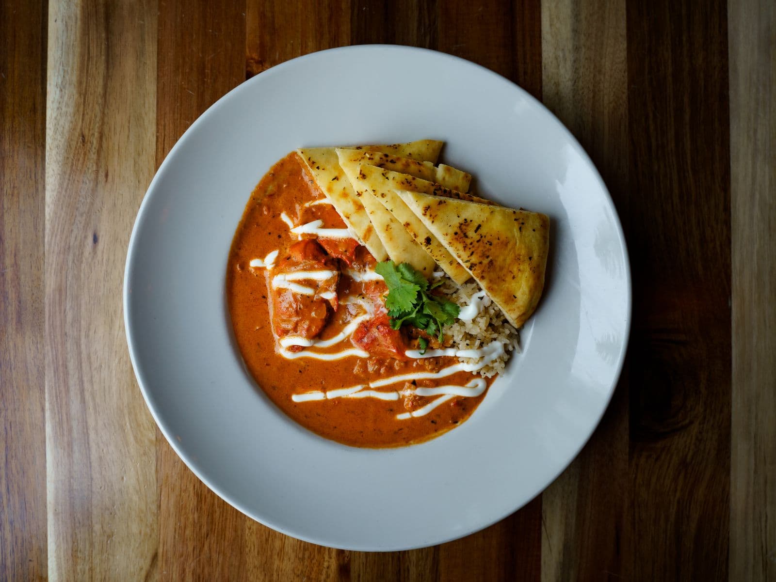 Butter chicken with basmati rice
