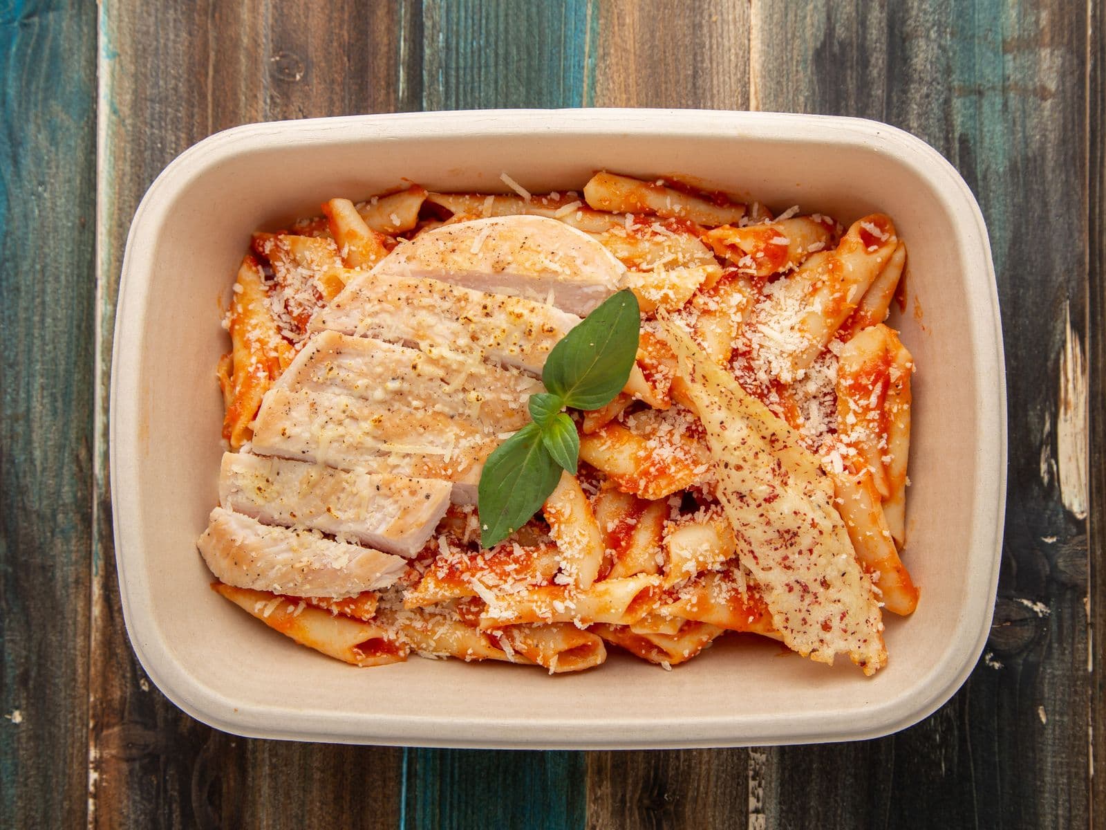Creamy chicken parmesan pasta