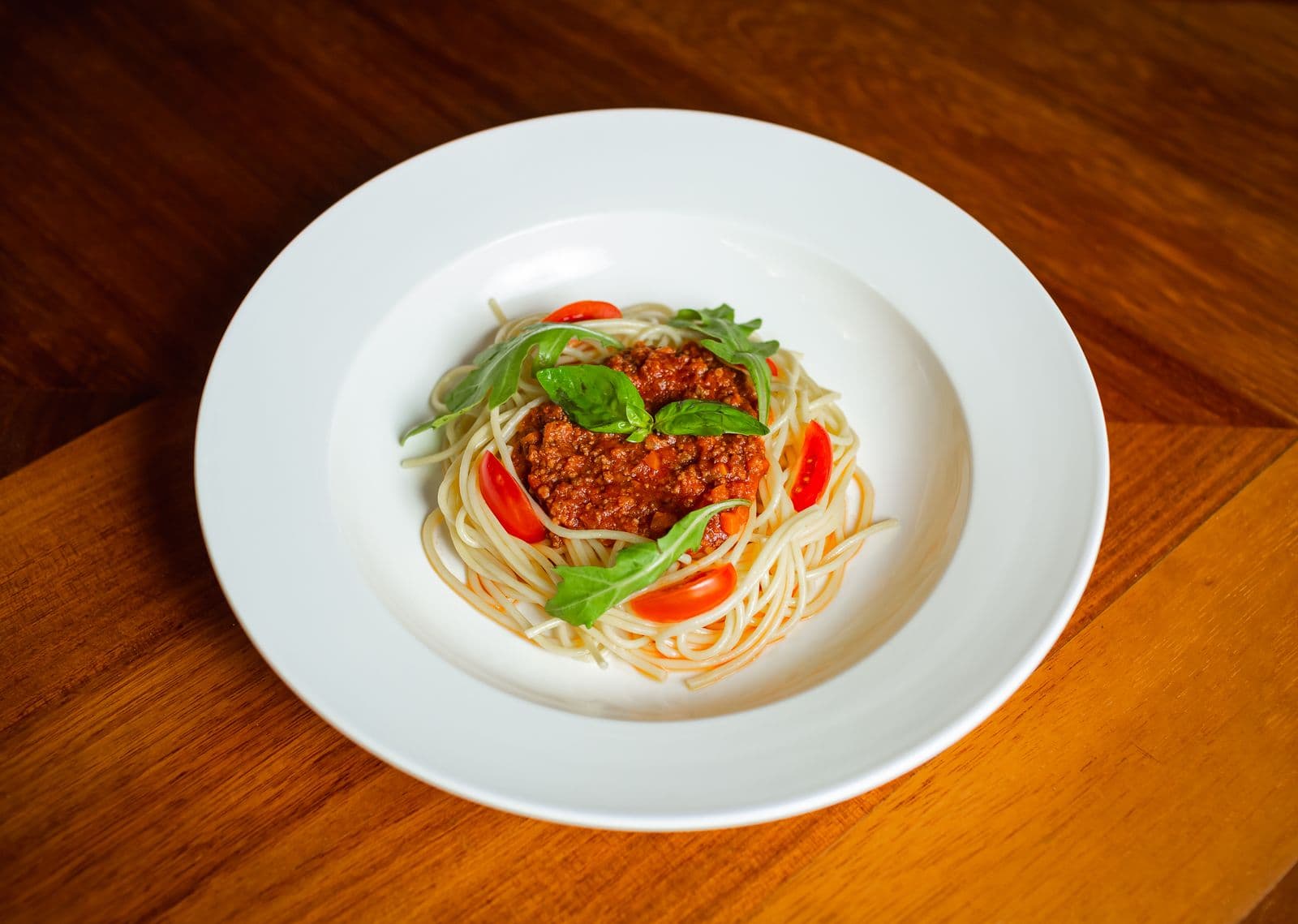 Pork and vegetable bolognese with penne