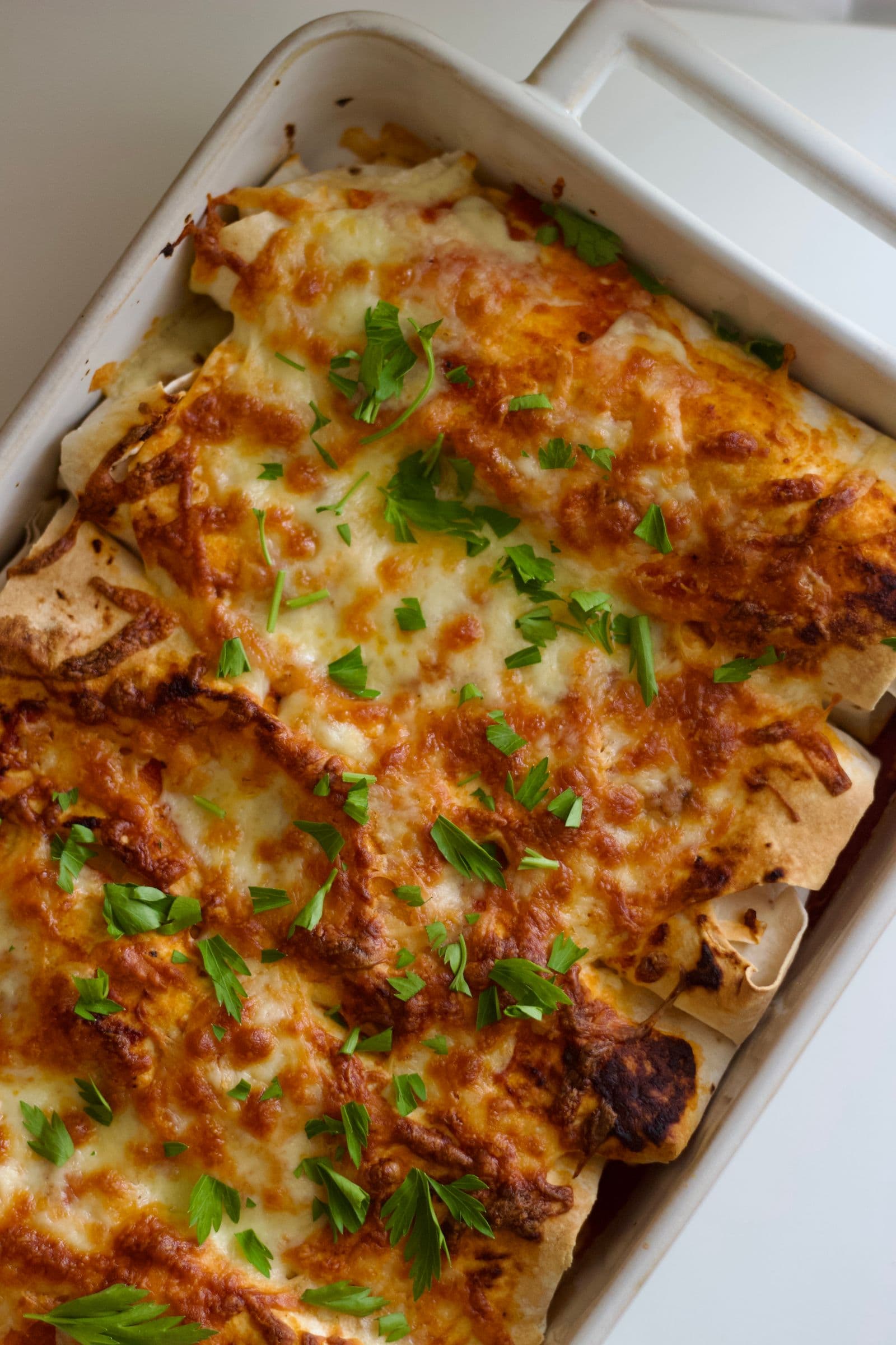 Chicken enchilada rice bake