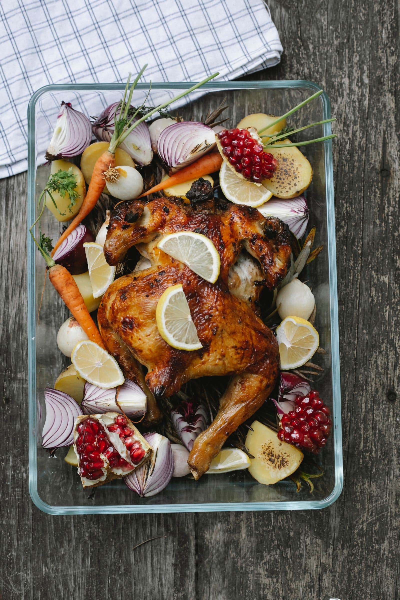 Moroccan-spiced chicken and chickpea traybake